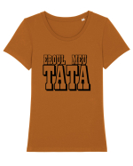 Eroul me tata Tricou mânecă scurtă guler larg fitted Damă Expresser