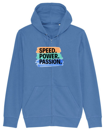 Speed. Power.  Passion.  Bright Blue