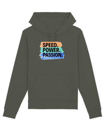 Speed. Power.  Passion.  Khaki