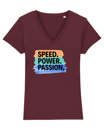 Speed. Power.  Passion.  Burgundy