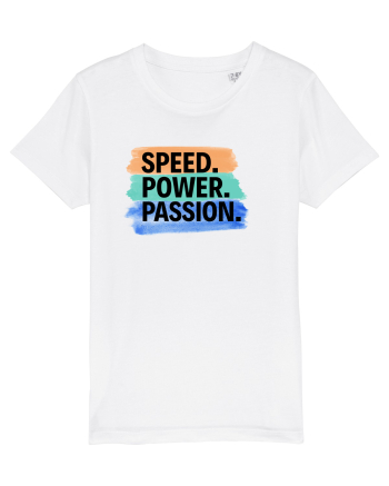 Speed. Power.  Passion.  White