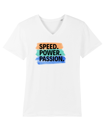 Speed. Power.  Passion.  White