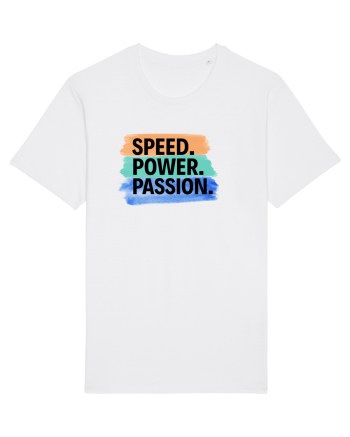 Speed. Power.  Passion.  White