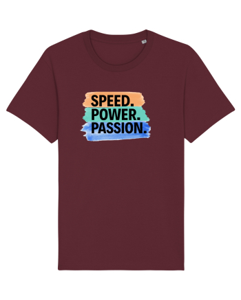 Speed. Power.  Passion.  Burgundy