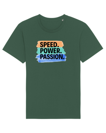 Speed. Power.  Passion.  Bottle Green