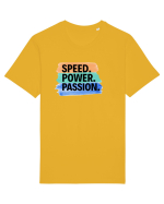 Speed. Power.  Passion.  Tricou mânecă scurtă Unisex Rocker