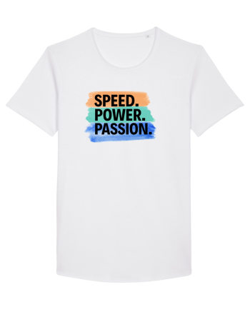 Speed. Power.  Passion.  White