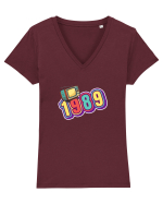 1989 Tricou mânecă scurtă guler V Damă Evoker