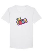 1989 Tricou mânecă scurtă guler larg Bărbat Skater
