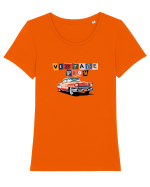 Vintage from Tricou mânecă scurtă guler larg fitted Damă Expresser