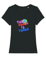 The world is yours Tricou mânecă scurtă guler larg fitted Damă Expresser