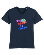 The world is yours Tricou mânecă scurtă guler V Bărbat Presenter