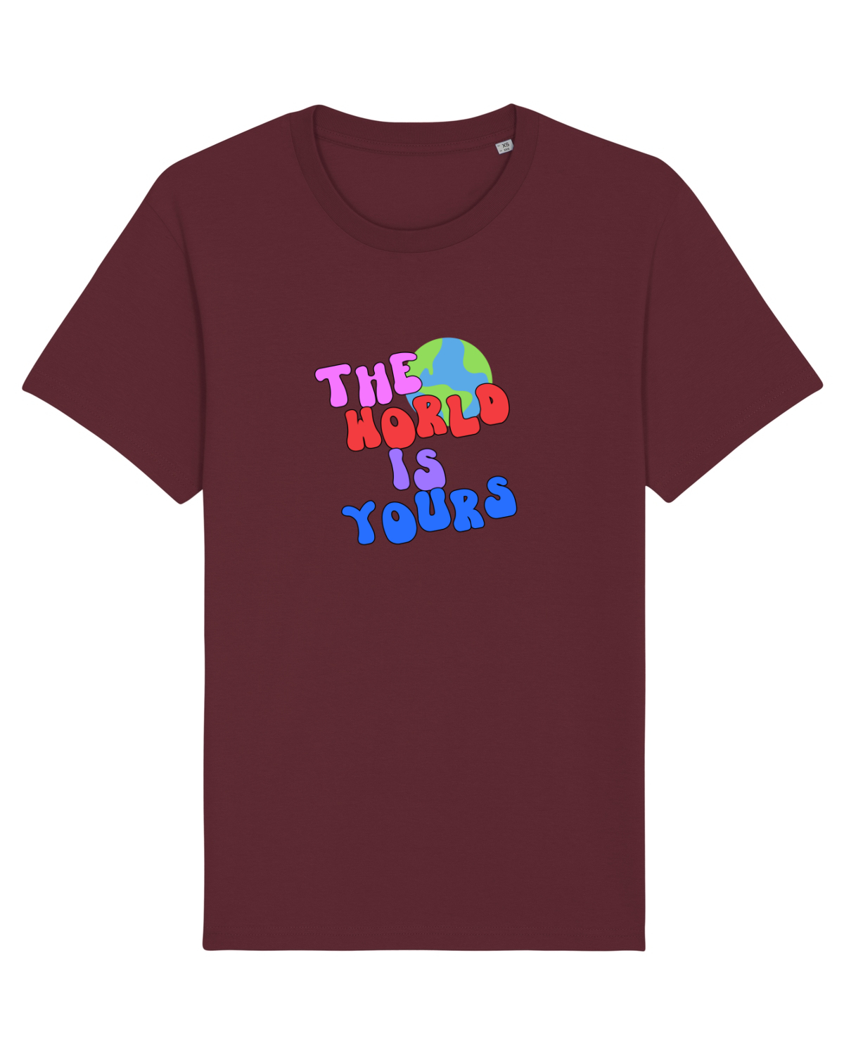 Tricou mânecă scurtă Unisex Rocker Burgundy