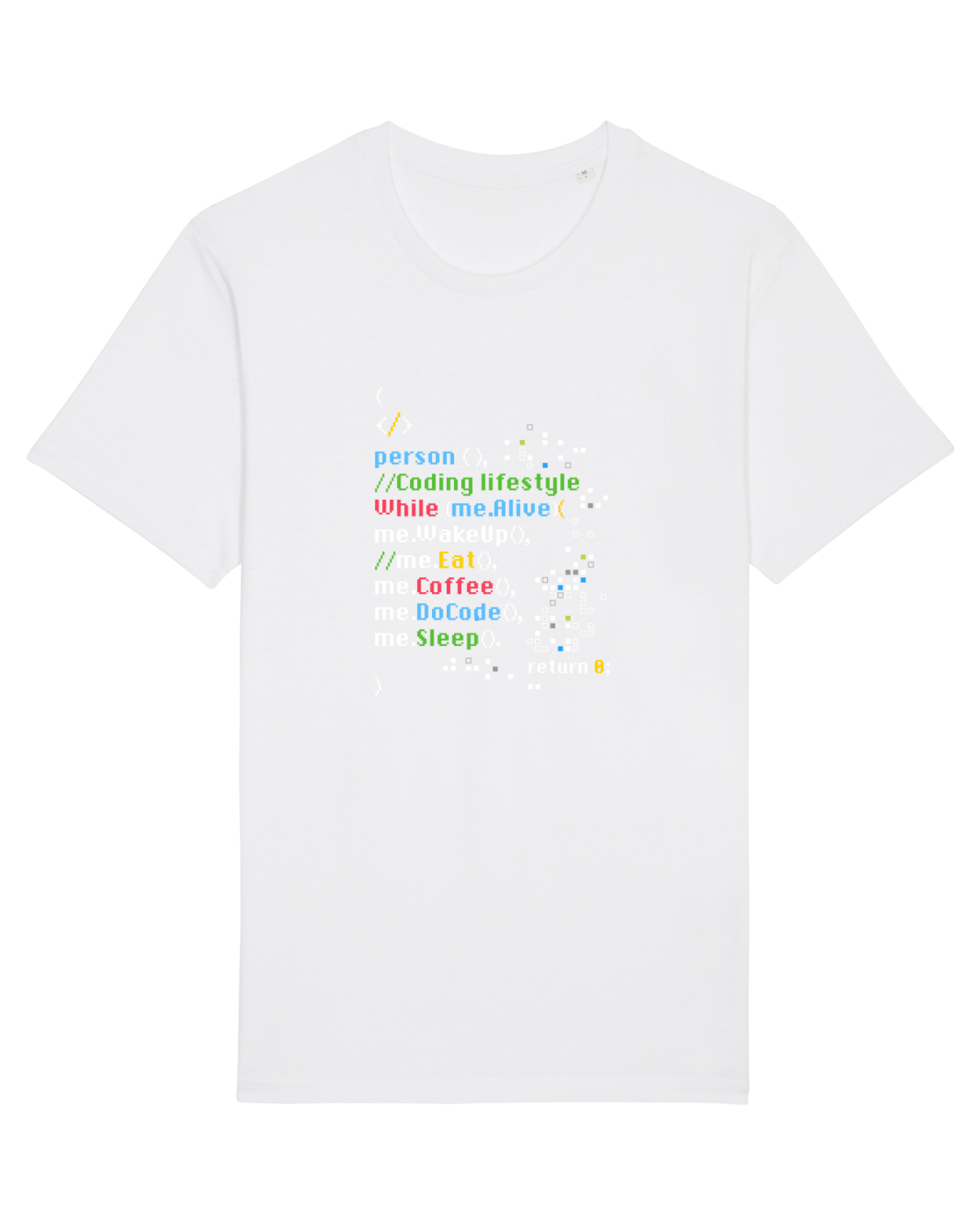 Tricou mânecă scurtă Unisex Rocker White