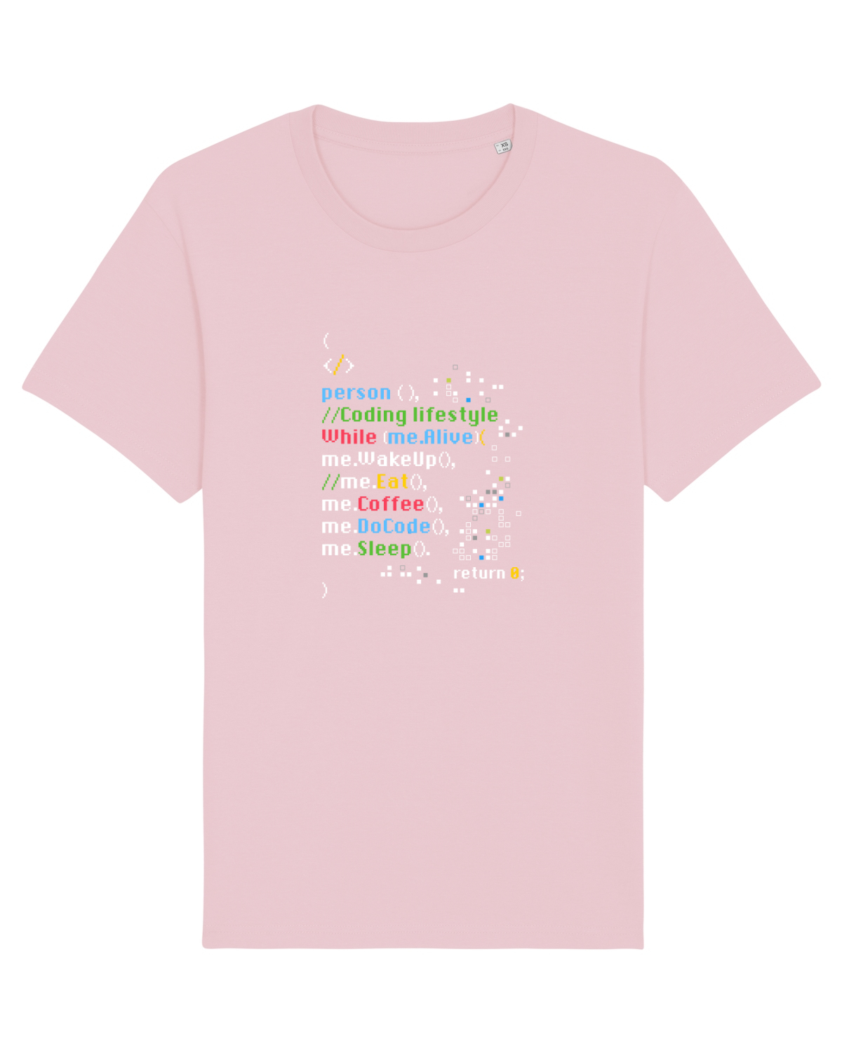 Tricou mânecă scurtă Unisex Rocker Cotton Pink