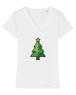 POM CRACIUN 1 Tricou mânecă scurtă guler V Damă Evoker