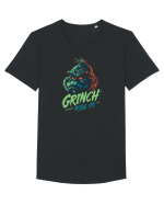 GRINCH MODE ON 2 Tricou mânecă scurtă guler larg Bărbat Skater