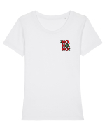 HO, HO , HO - lateral 1 Tricou mânecă scurtă guler larg fitted Damă Expresser