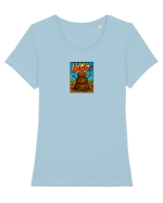 LET IT SNOW! -  OM DE ZAPADA din noroi Tricou mânecă scurtă guler larg fitted Damă Expresser