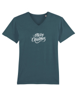 MERRY CHRISTMAS! - text elegant Tricou mânecă scurtă guler V Bărbat Presenter
