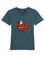 MOS CRACIUN EXISTA Tricou mânecă scurtă guler V Bărbat Presenter