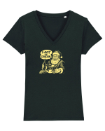 S-AVET` UN CRACIUN... - Mos Craciun ametit Tricou mânecă scurtă guler V Damă Evoker