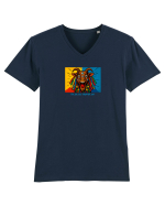 TA, TA, TA, Caprita, Ta! - Capra  - COLINDE TRADITIONALE DE ANUL NOU Tricou mânecă scurtă guler V Bărbat Presenter