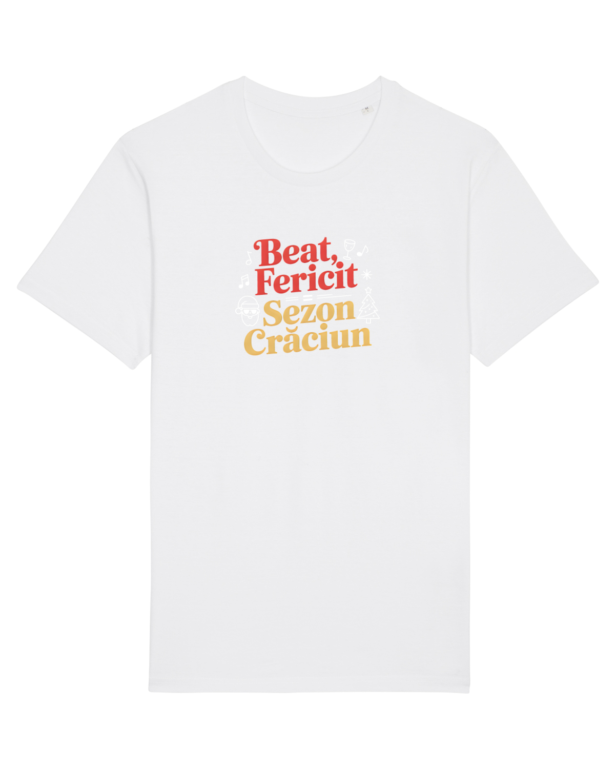 Tricou mânecă scurtă Unisex Rocker White