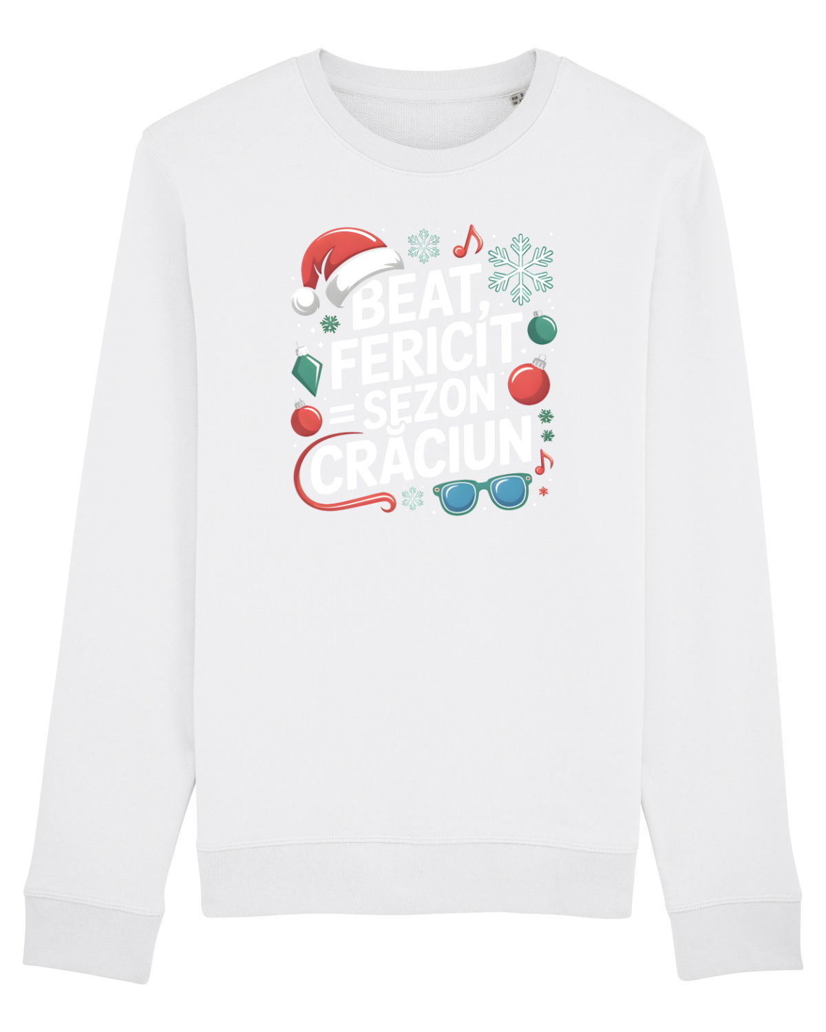 Bluză mânecă lungă Unisex Rise White