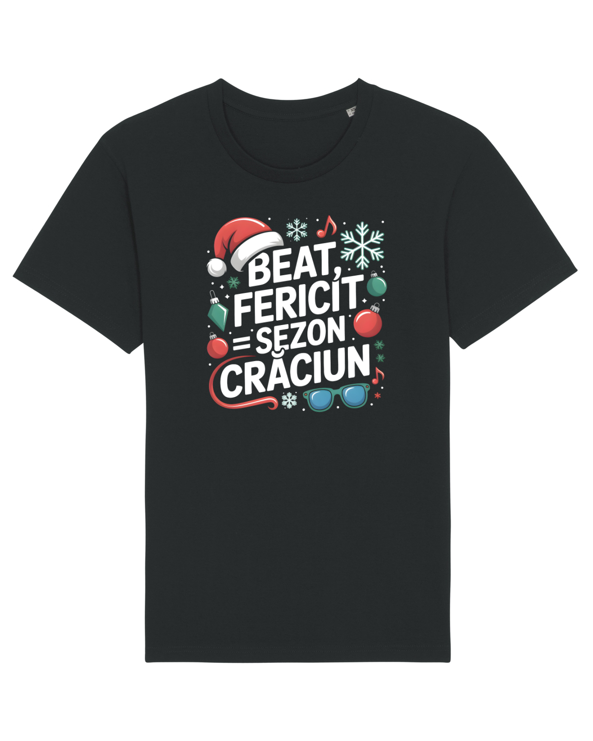Tricou mânecă scurtă Unisex Rocker Black
