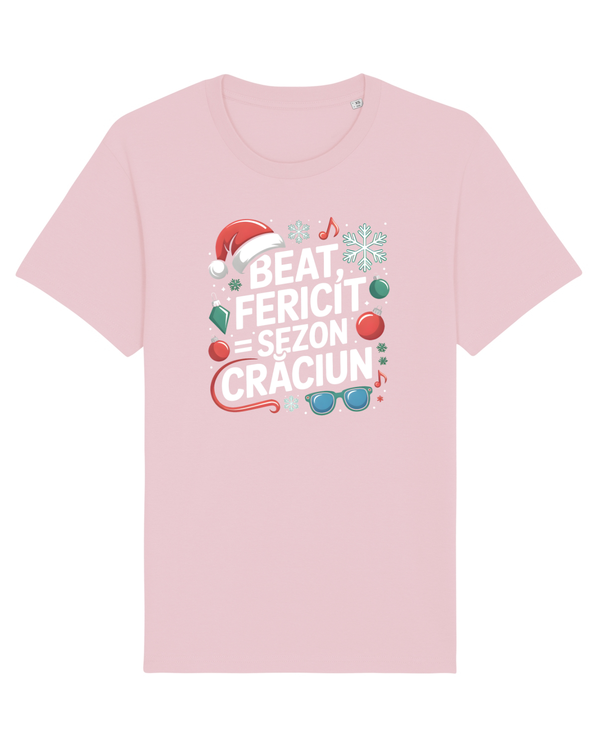 Tricou mânecă scurtă Unisex Rocker Cotton Pink