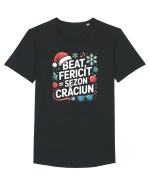 BEAT, FERICIT =  SEZON CRACIUN 2 Tricou mânecă scurtă guler larg Bărbat Skater