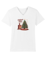 CALDURA SOBEI DE ACASA - CRACIUN - NOSTALGIA COPILARIEI Tricou mânecă scurtă guler V Bărbat Presenter