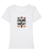 COLIND CU SUFLET Tricou mânecă scurtă guler larg fitted Damă Expresser
