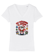 FAC CRACIUNUL CA JUPANUL Tricou mânecă scurtă guler V Damă Evoker