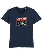 MERRY AS F..CK Tricou mânecă scurtă guler V Bărbat Presenter