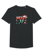 MERRY AS F..CK Tricou mânecă scurtă guler larg Bărbat Skater