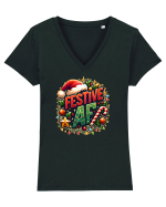 FESTIVE AS F..CK Tricou mânecă scurtă guler V Damă Evoker