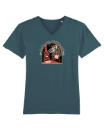 FOC DE VATRA, AMINTIRI DE IARNA - CRACIUN - NOSTALGIA COPILARIEI Tricou mânecă scurtă guler V Bărbat Presenter