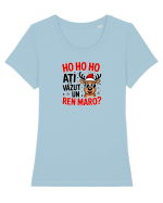 HOHO HO HO! ATI VAZUT UN REN MARO? Tricou mânecă scurtă guler larg fitted Damă Expresser