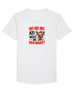 HOHO HO HO! ATI VAZUT UN REN MARO? Tricou mânecă scurtă guler larg Bărbat Skater