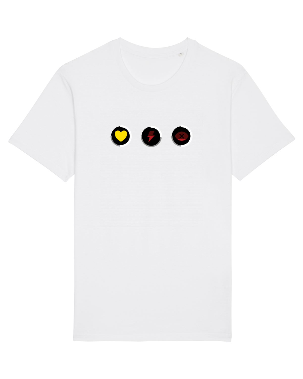 Tricou mânecă scurtă Unisex Rocker White