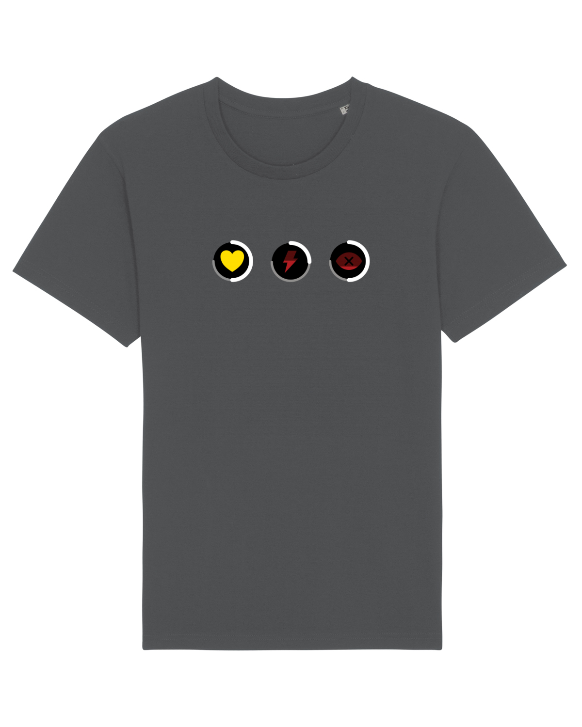 Tricou mânecă scurtă Unisex Rocker Anthracite