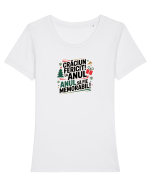 LA ANUL...ANUL SA VA FIE MEMORABIL! :)) Tricou mânecă scurtă guler larg fitted Damă Expresser