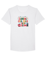 LUMINI, CEAI CALD SI BRAD LA GEAM - CRACIUN 2 Tricou mânecă scurtă guler larg Bărbat Skater