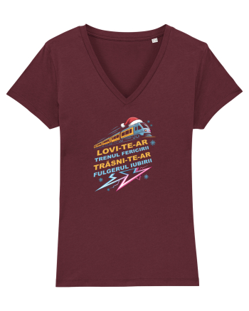 LOVI-TE-AR TRENUL ...FERICIRII, TRASNI-TE-AR FULGERUL IUBIRII! URARE FUNNY Burgundy