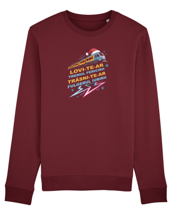 LOVI-TE-AR TRENUL ...FERICIRII, TRASNI-TE-AR FULGERUL IUBIRII! URARE FUNNY Burgundy