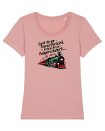 LOVI-TE-AR TRENUL...FERICIRII, TRASNI-TE-AR FULGERUL IUBIRII! URARE FUNNY 2 Tricou mânecă scurtă guler larg fitted Damă Expresser