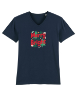 MERRY & BRIGHT  - CRACIUN Tricou mânecă scurtă guler V Bărbat Presenter