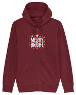 MERRY & BRIGHT  2 - CRACIUN Hanorac cu fermoar Unisex Connector